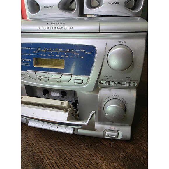 Craig CM4371 AM/FM Stereo Cassette Player 3 CD Changer Read - tested! Works! - Picture 7 of 16